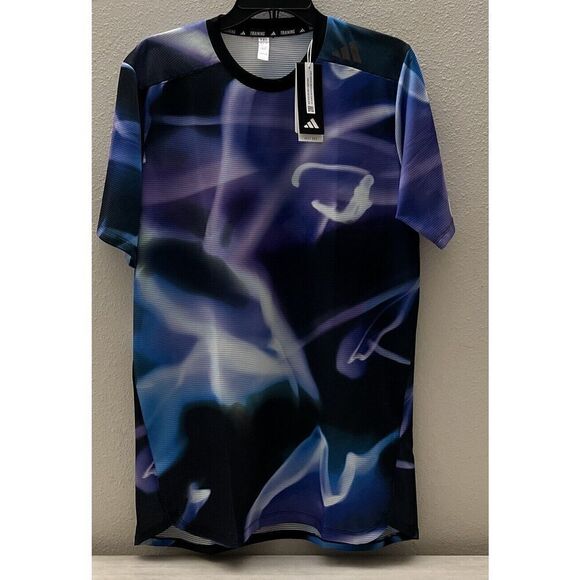 Adidas Men's Designed 4 Training HEAT.RDY AOP Tee HS7460 Violet Fusion Size MT - Picture 4 of 9
